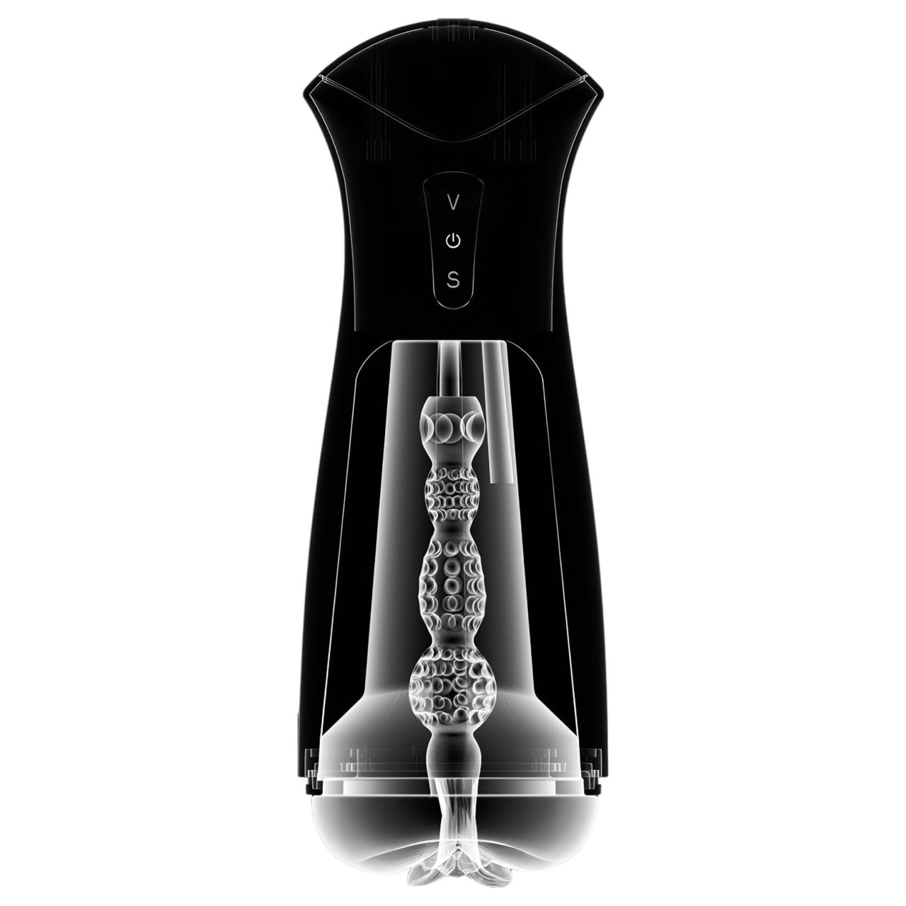 PDX Elite - szívó, rezgő maszturbátor (fekete) PDX Elite - szívó, rezgő maszturbátor (fekete)