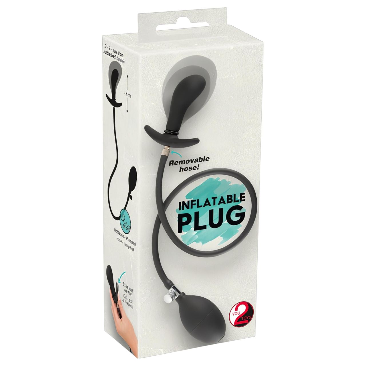 You2Toys - pumpálható, anál tágító plug (fekete) You2Toys - pumpálható, anál tágító plug (fekete)