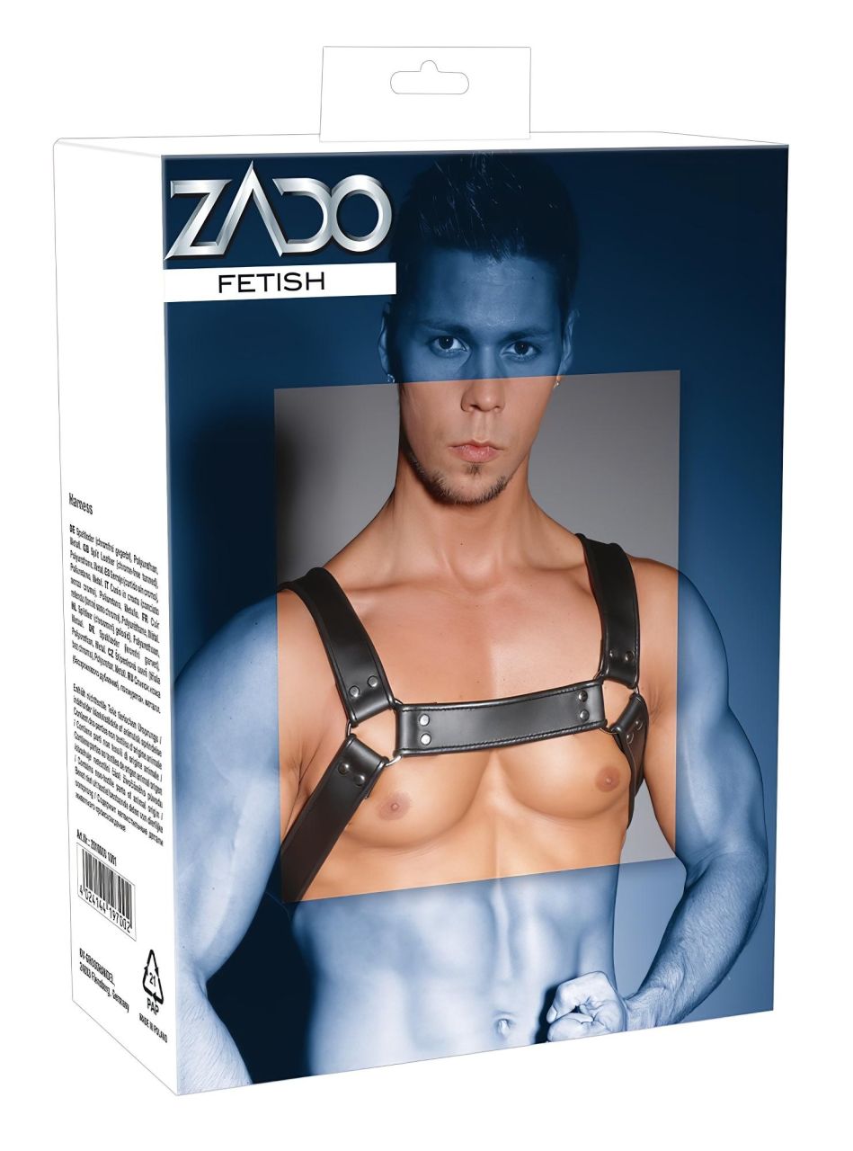 ZADO - bőr mellhám (fekete) ZADO - bőr mellhám (fekete)