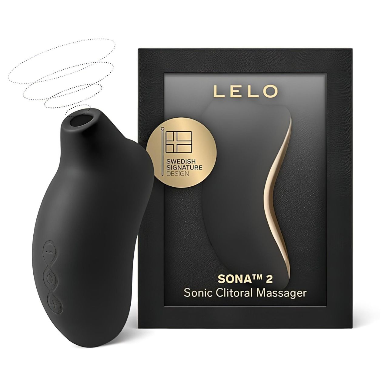 LELO Sona 2 - hanghullámos csiklóizgató (fekete)