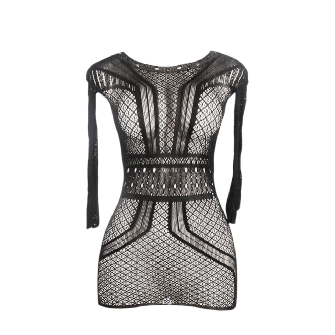 Subblime 951931 - nyitott hátú necc ruha - (fekete) - S-L Subblime 951931 - nyitott hátú necc ruha - (fekete) - S-L