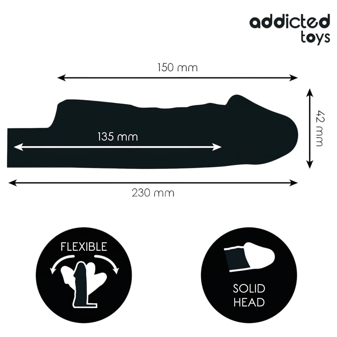 Addicted Toys - péniszköpeny heregyűrűvel - 23cm (átlátszó) Addicted Toys - péniszköpeny heregyűrűvel - 23cm (átlátszó)