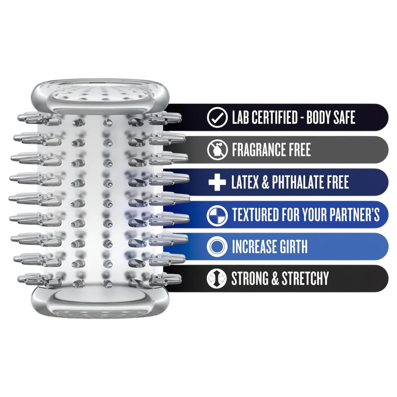 Stay Hard - tüskés péniszmandzsetta (átlátszó) Stay Hard - tüskés péniszmandzsetta (átlátszó)