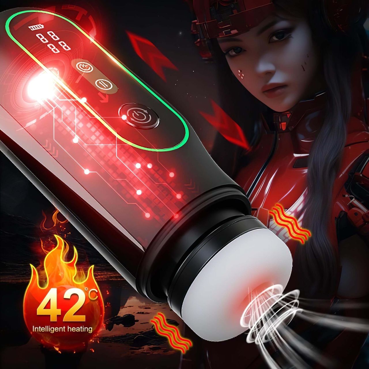 Leopard - vibráló fel-le mozgó maszturbátor (fekete) Leopard - vibráló fel-le mozgó maszturbátor (fekete)