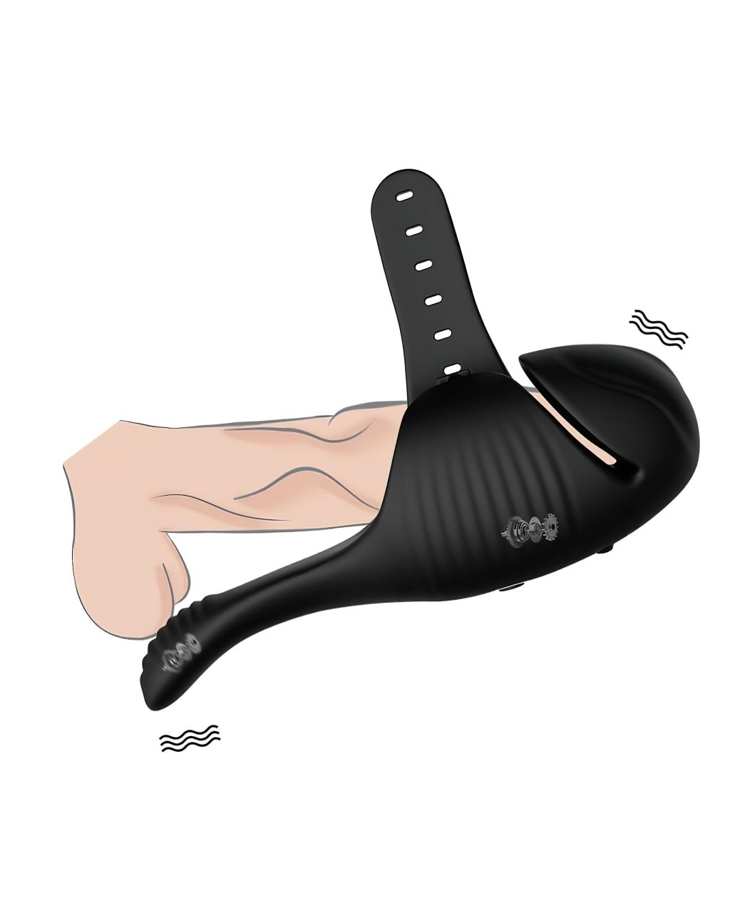 Leopard - akkus makkvibrátor (fekete) Leopard - akkus makkvibrátor (fekete)