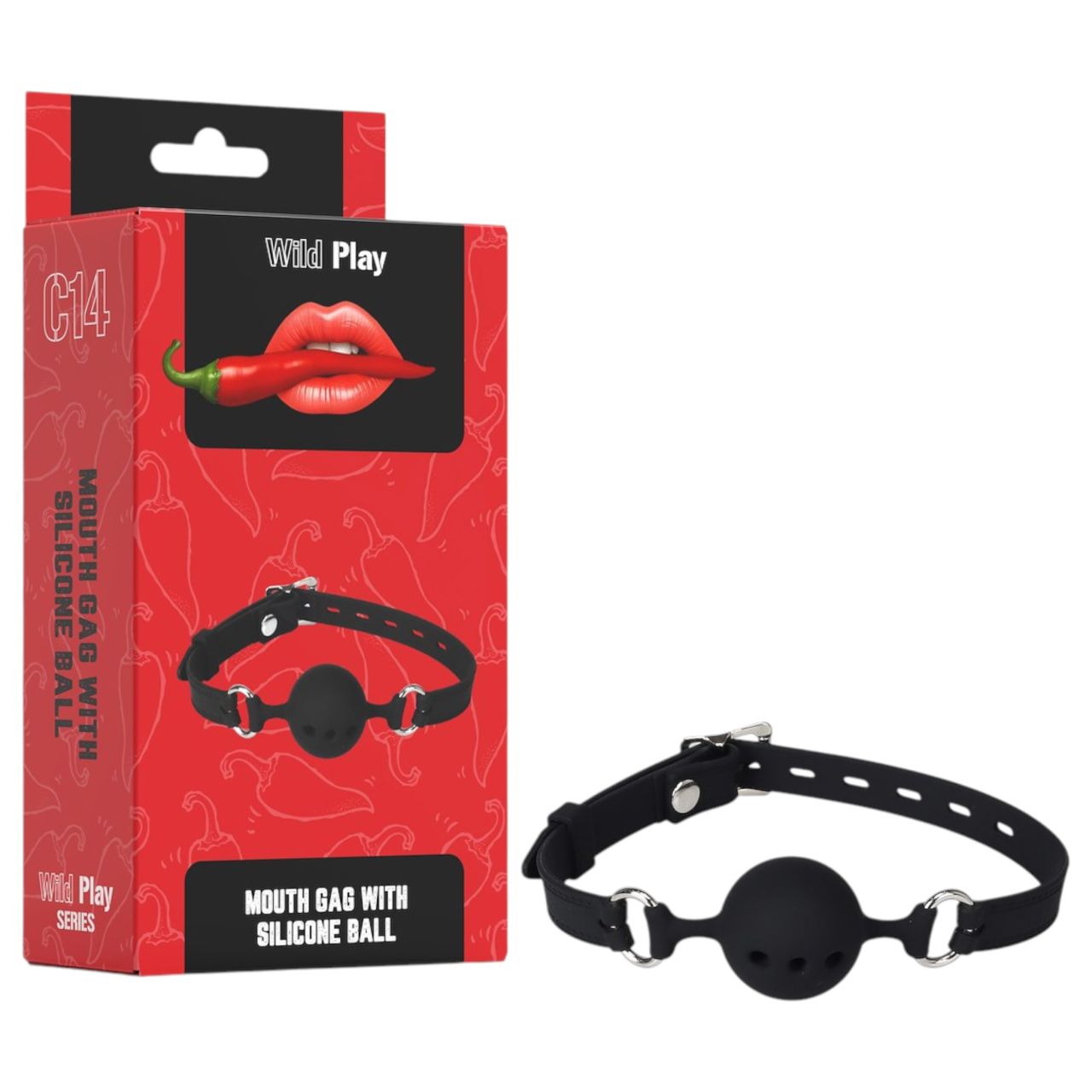 Wild Play - szilikon szájpecek (fekete) Wild Play - szilikon szájpecek (fekete)