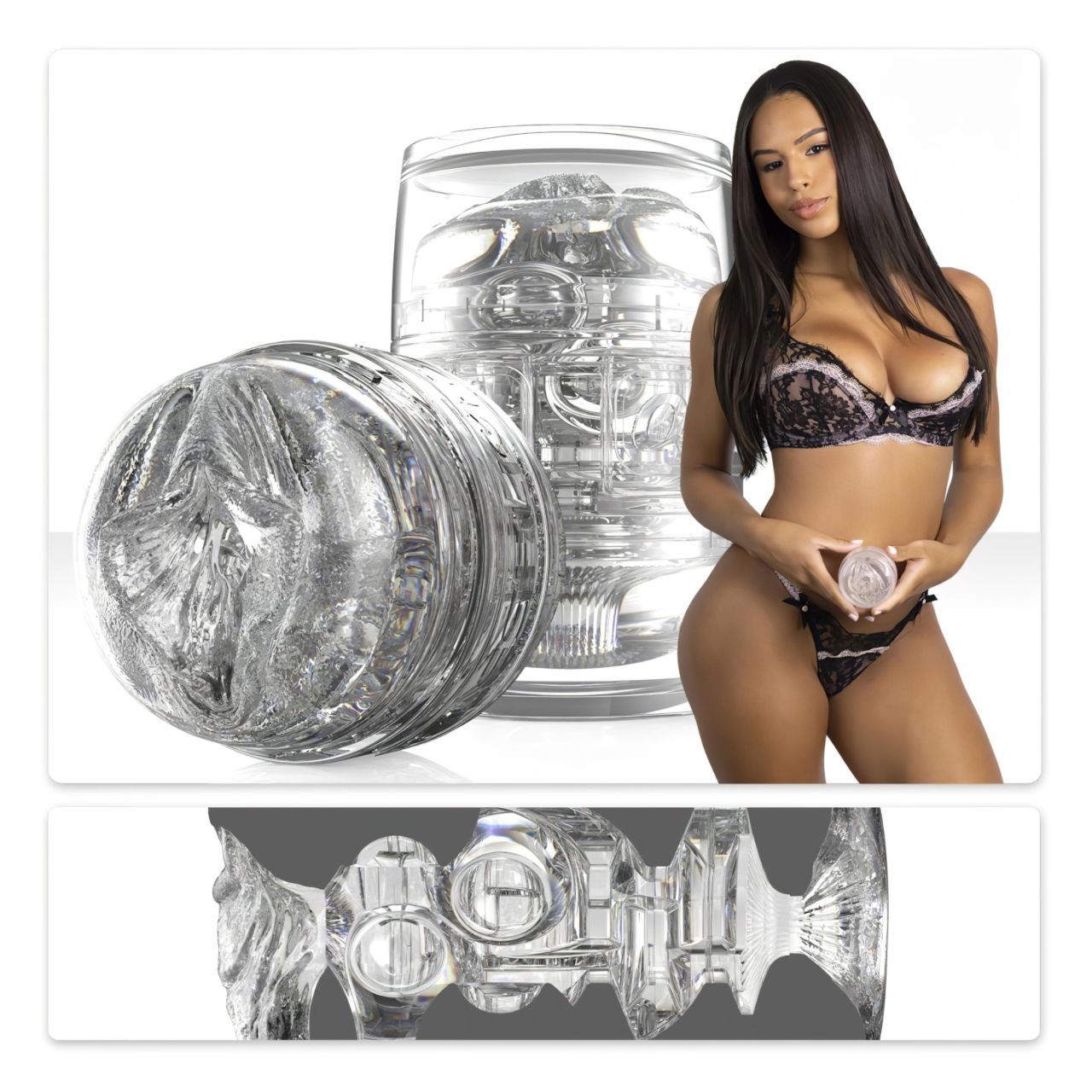 / Fleshlight Quickshot Autumn Falls - utazó maszturbátor (átlátszó)