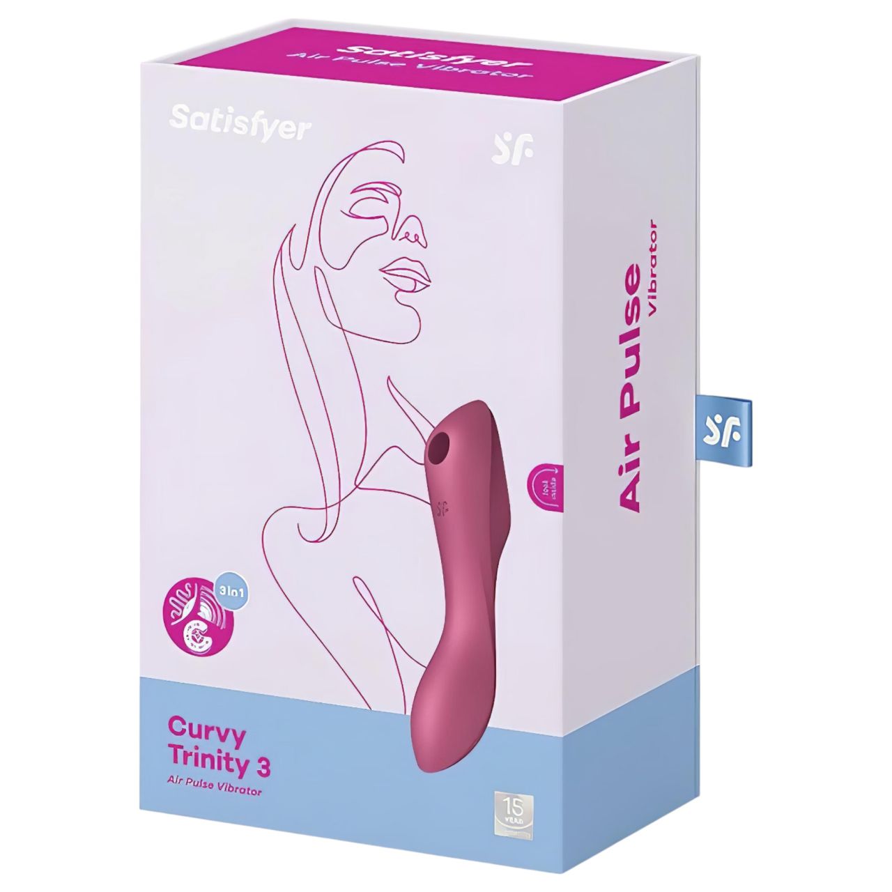 Satisfyer Curvy Trinity 3 - léghullámos 2in1 vibrátor (piros) Satisfyer Curvy Trinity 3 - léghullámos 2in1 vibrátor (piros)
