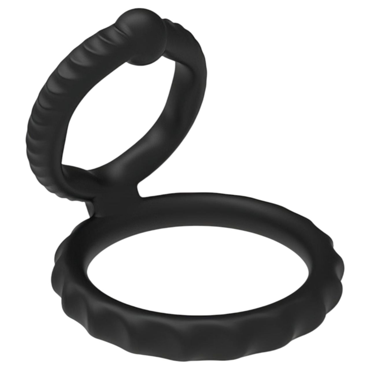 Men's Play - pénisz- és heregyűrű (fekete) Men's Play - pénisz- és heregyűrű (fekete)