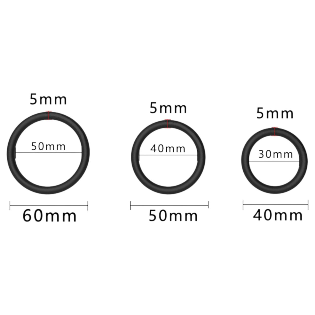 Men's Play - péniszgyűrű szett - fekete (3db) Men's Play - péniszgyűrű szett - fekete (3db)