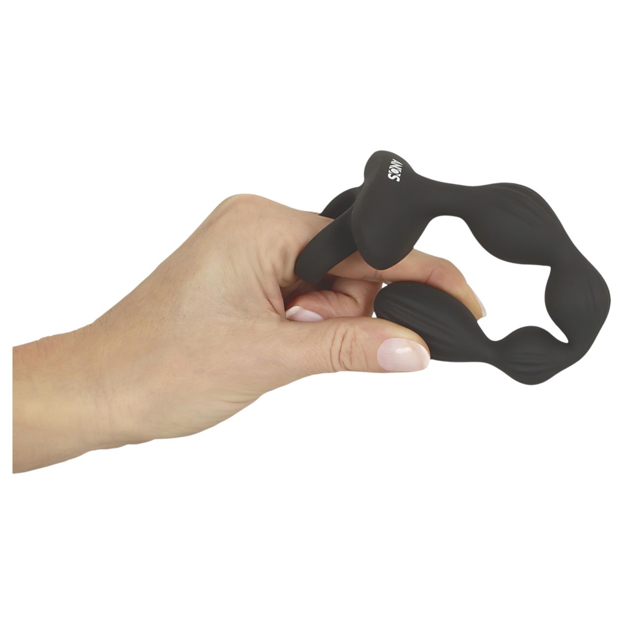 Anos - 2 motoros anál vibrátor mozgó golyókkal (fekete) Anos - 2 motoros anál vibrátor mozgó golyókkal (fekete)