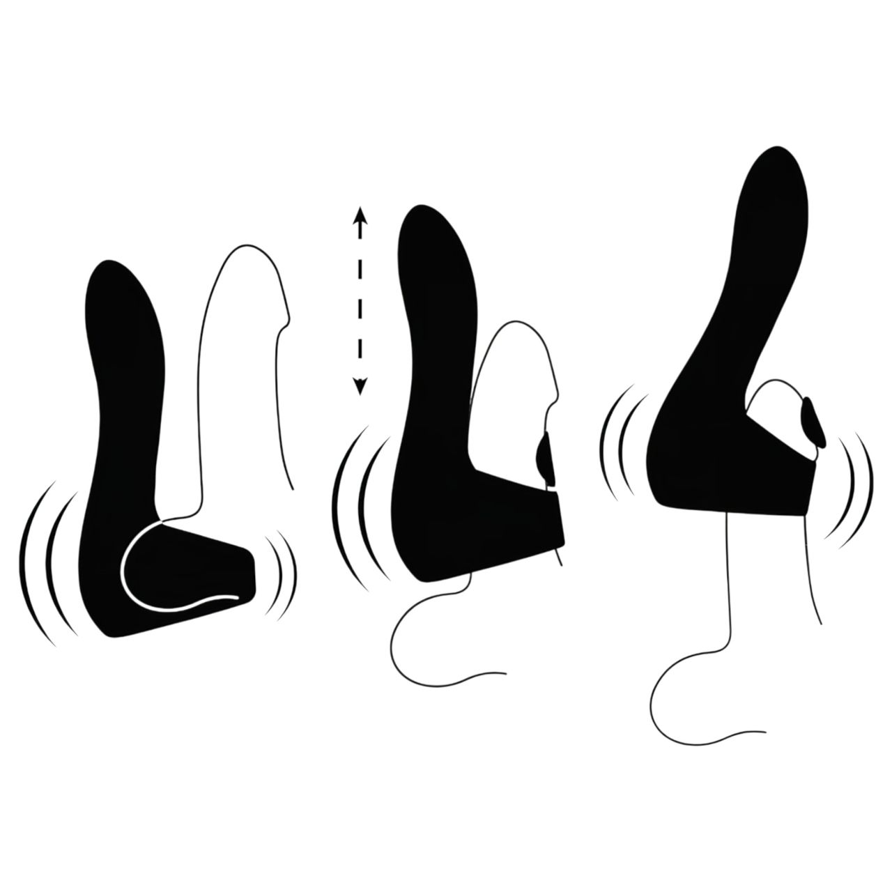 JamyJob - pulzáló makkvibrátor (fekete) JamyJob - pulzáló makkvibrátor (fekete)