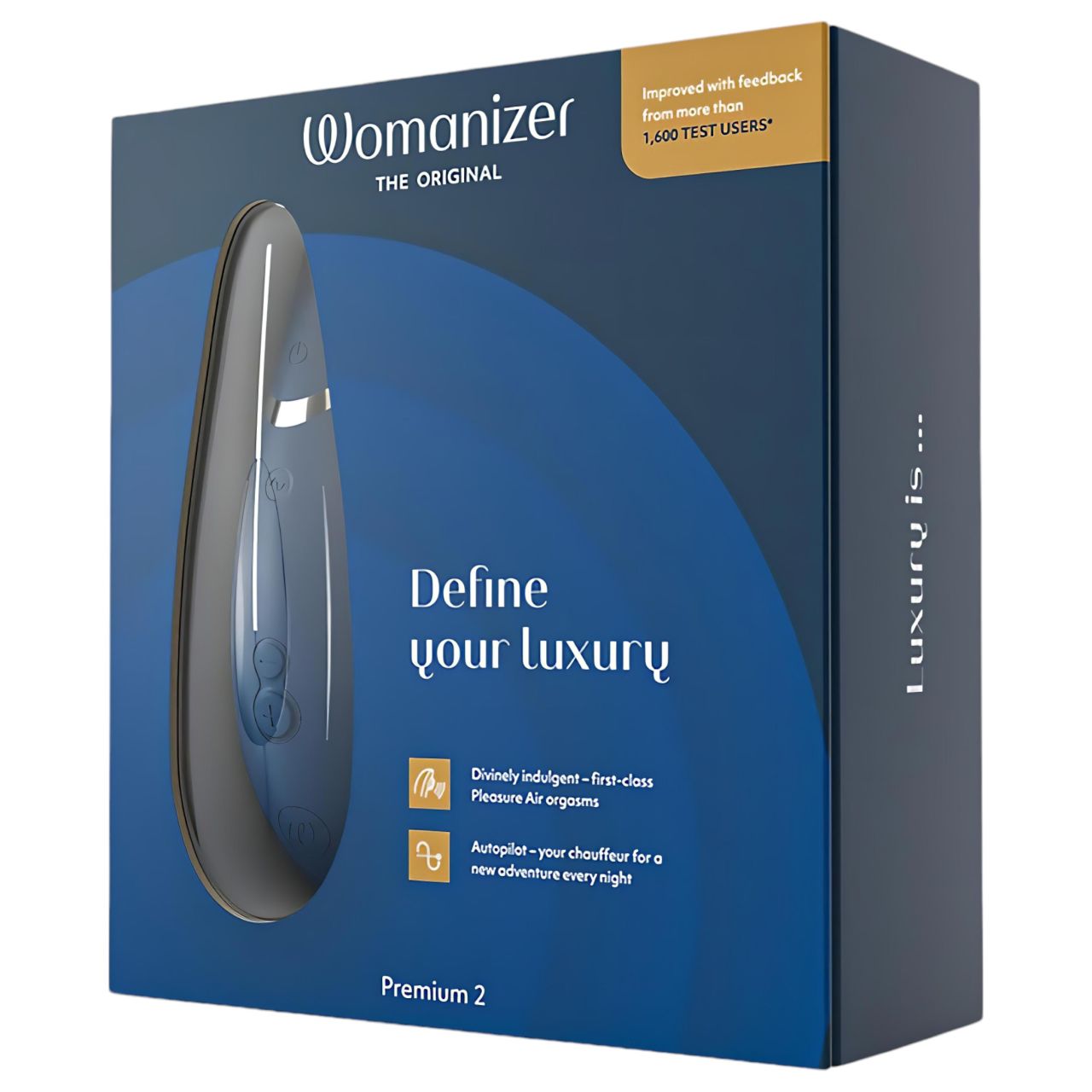 Womanizer Premium 2 - léghullámos csiklóizgató (kék)
