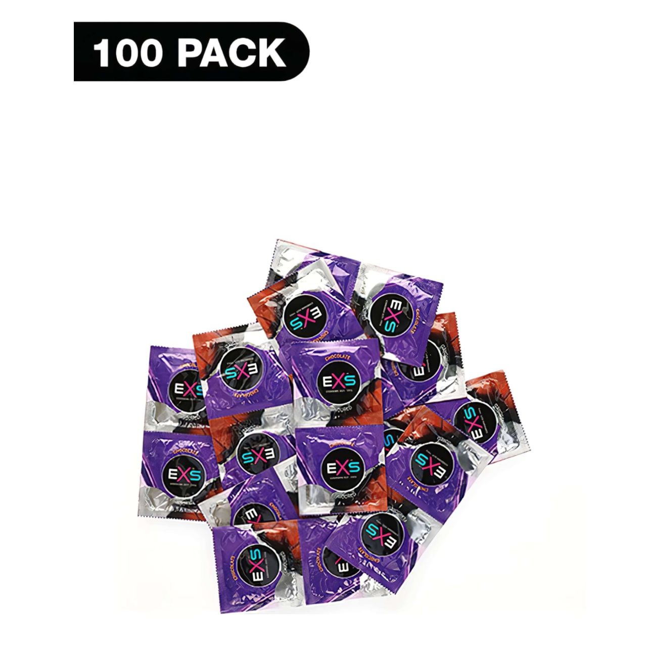 EXS Hot Chocolate - óvszer csoki ízű - fekete (100db) EXS Hot Chocolate - óvszer csoki ízű - fekete (100db)