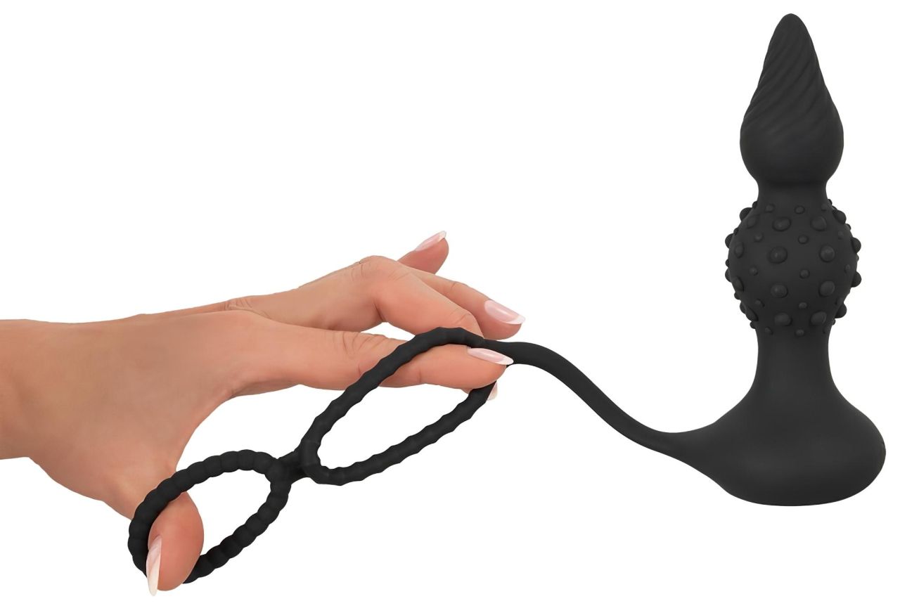 Rebel 2in1 - akkus, rádiós anál vibrátor péniszgyűrűvel (fekete) Rebel 2in1 - akkus, rádiós anál vibrátor péniszgyűrűvel (fekete)