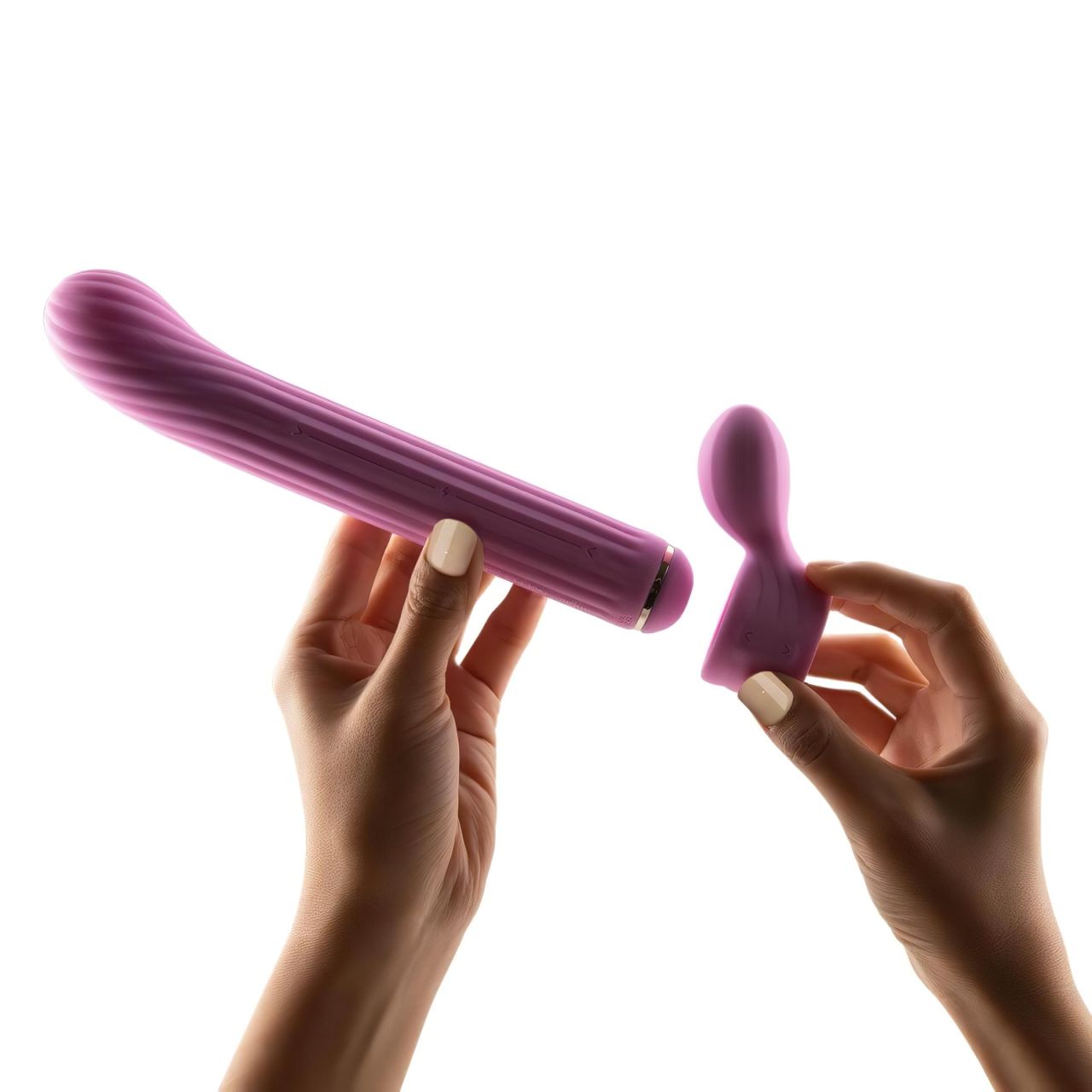 Magic Stick - vibrátor, cserélhető feltétekkel (pink)