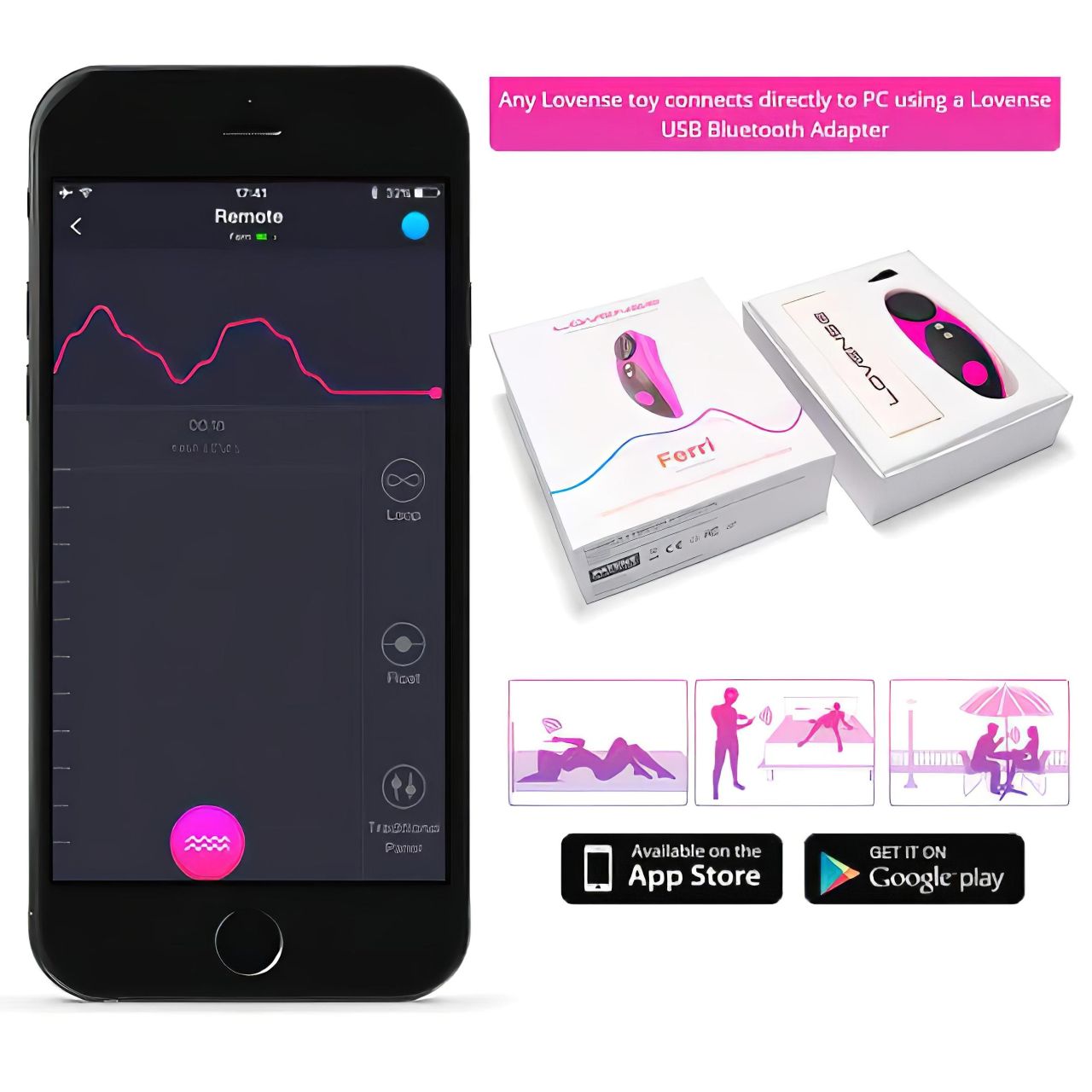 LOVENSE Ferri - okos csikló vibrátor (fekete-pink) LOVENSE Ferri - okos csikló vibrátor (fekete-pink)