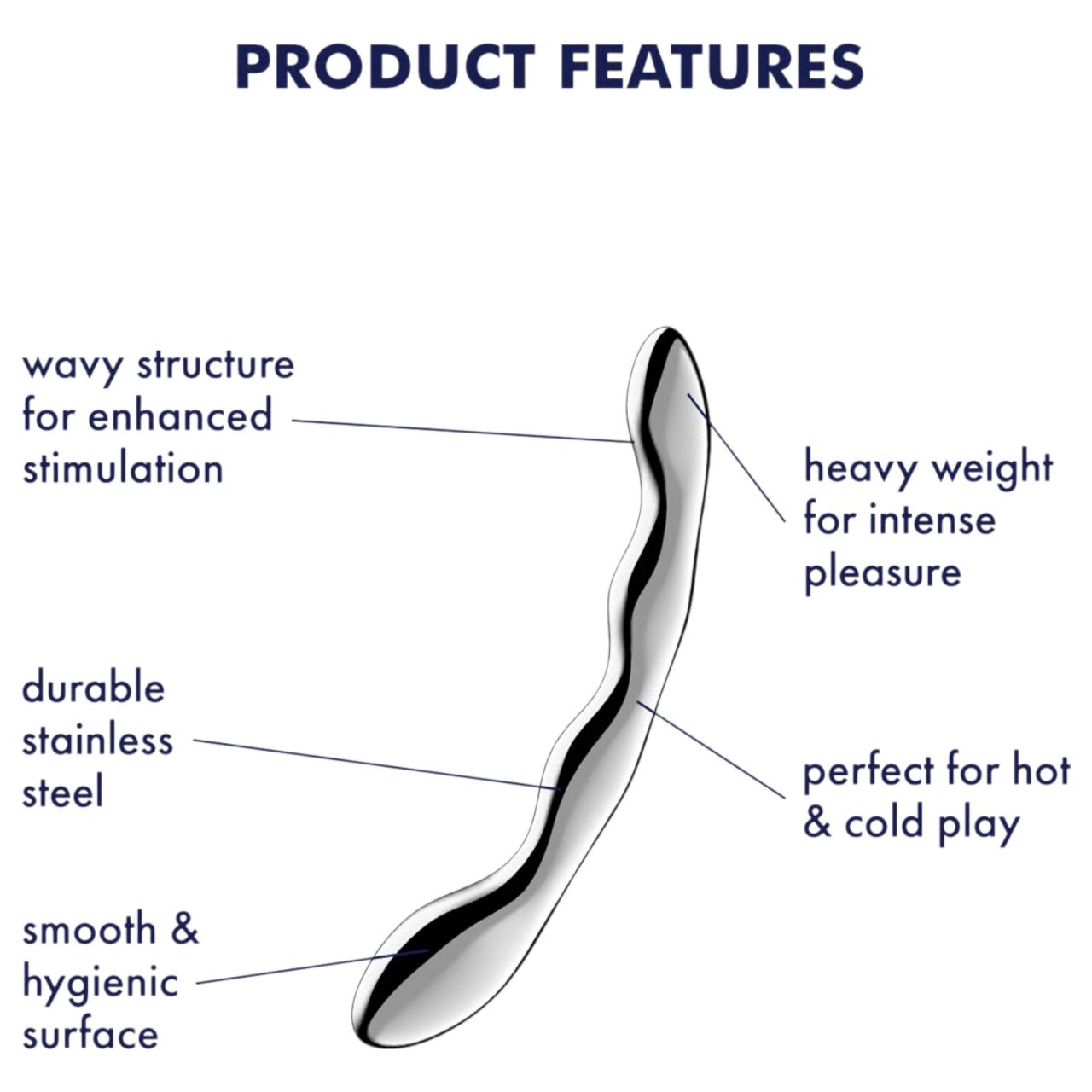 Satisfyer Cosmic Crest 2 - hullámos acéldildó (ezüst) Satisfyer Cosmic Crest 2 - hullámos acéldildó (ezüst)