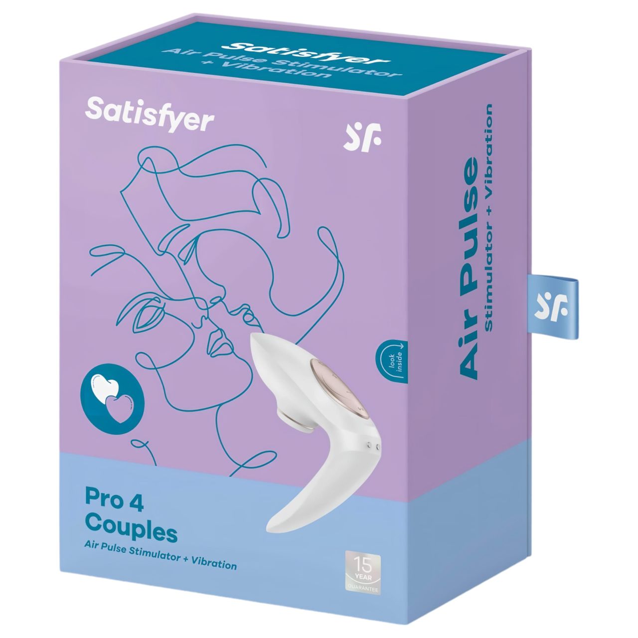 Satisfyer Pro 4 Couples - akkus léghullámos párvibrátor (fehér) Satisfyer Pro 4 Couples - akkus léghullámos párvibrátor (fehér)