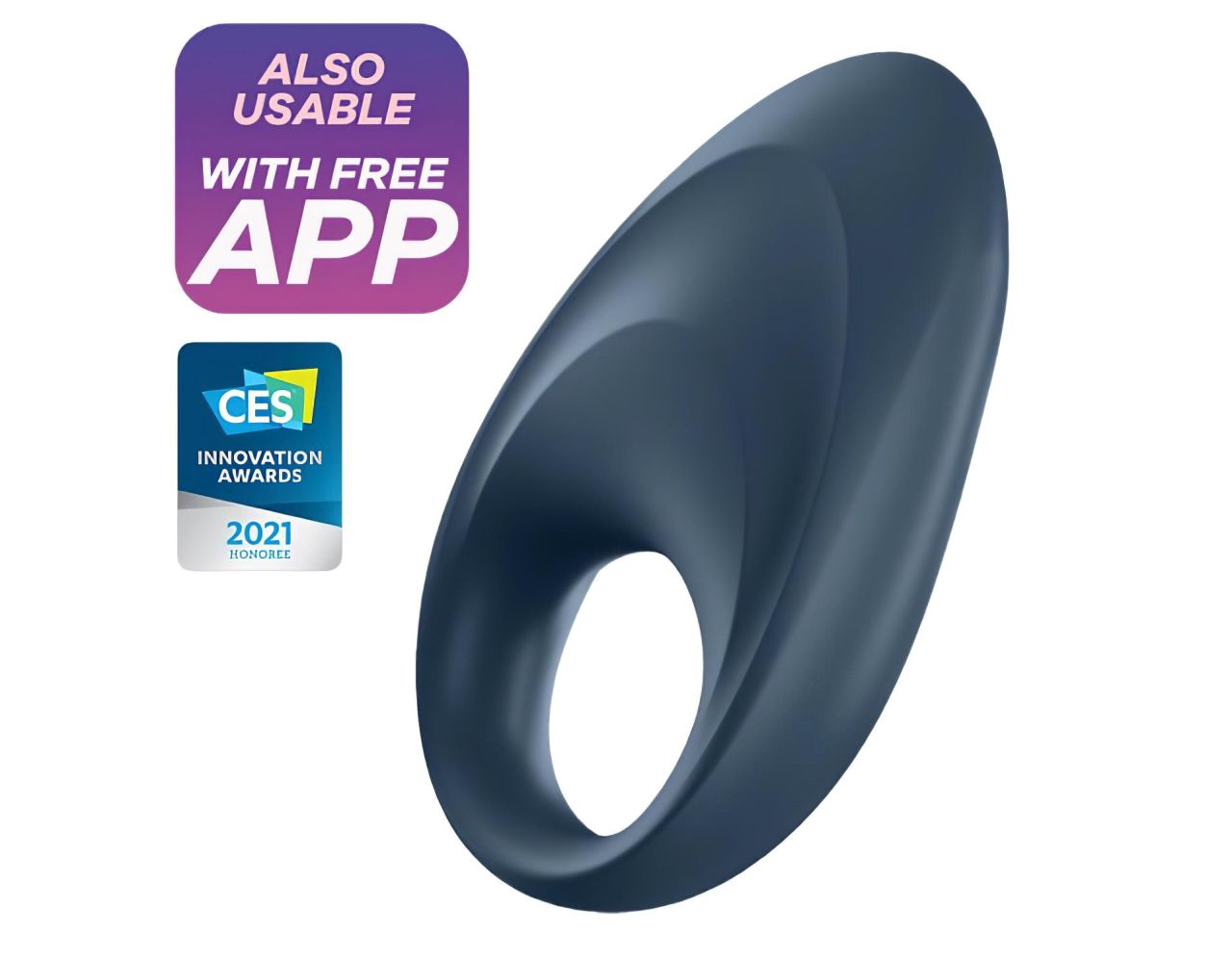 Satisfyer Mighty One - okos vibrációs péniszgyűrű (kék) Satisfyer Mighty One - okos vibrációs péniszgyűrű (kék)