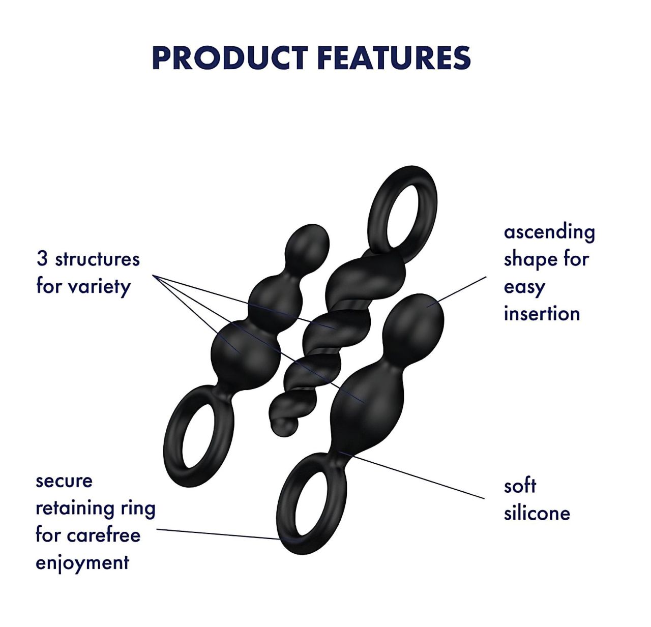 Satisfyer Booty Call - anál plug szett - fekete (3 részes) Satisfyer Booty Call - anál plug szett - fekete (3 részes)