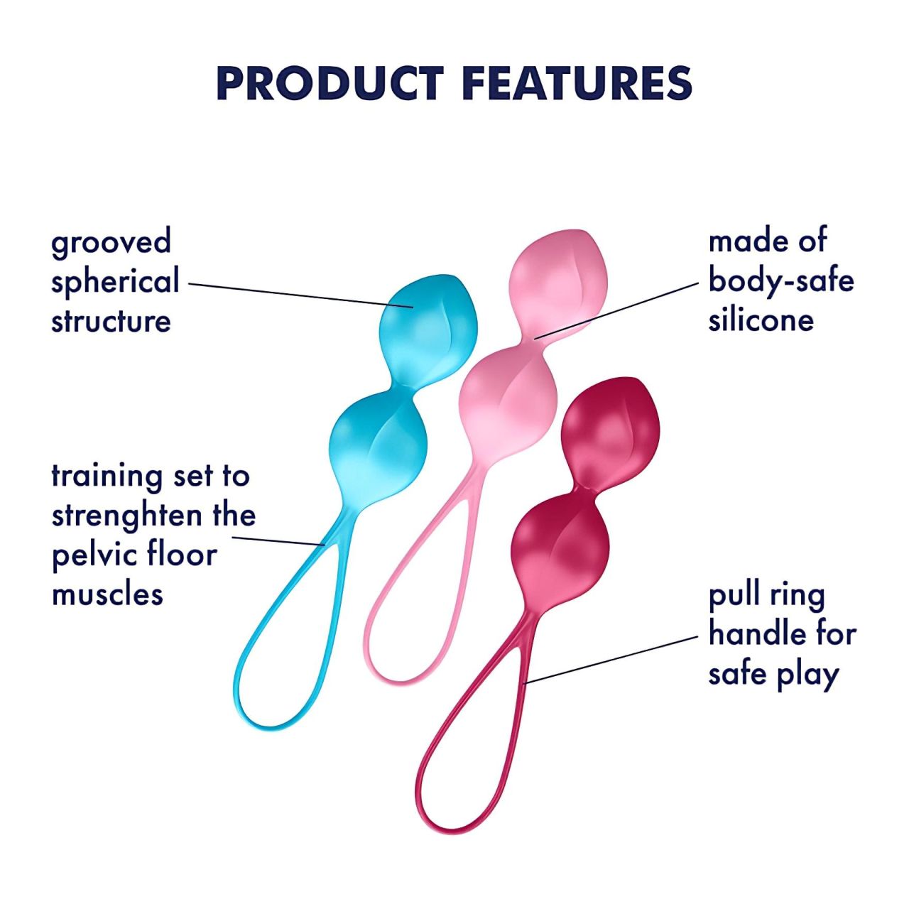 Satisfyer V Balls - gésagolyó duó szett (3 részes) Satisfyer V Balls - gésagolyó duó szett (3 részes)