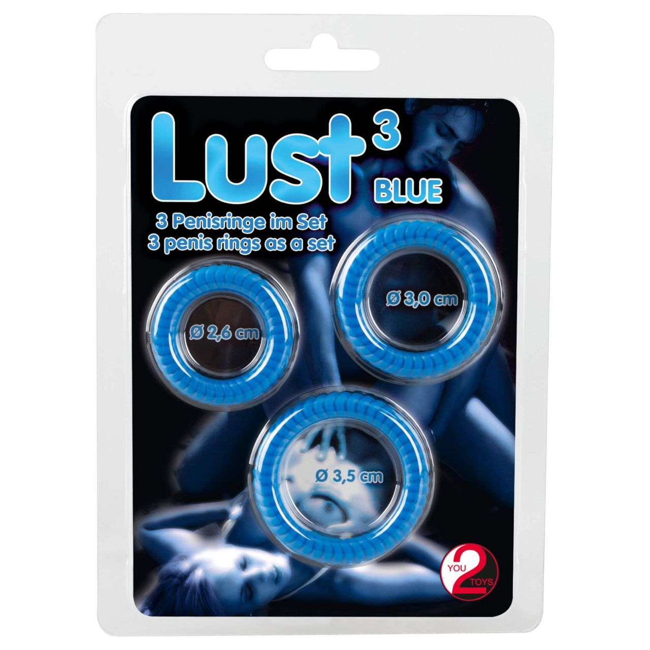 You2Toys - Lust péniszgyűrű trió - kék You2Toys - Lust péniszgyűrű trió - kék