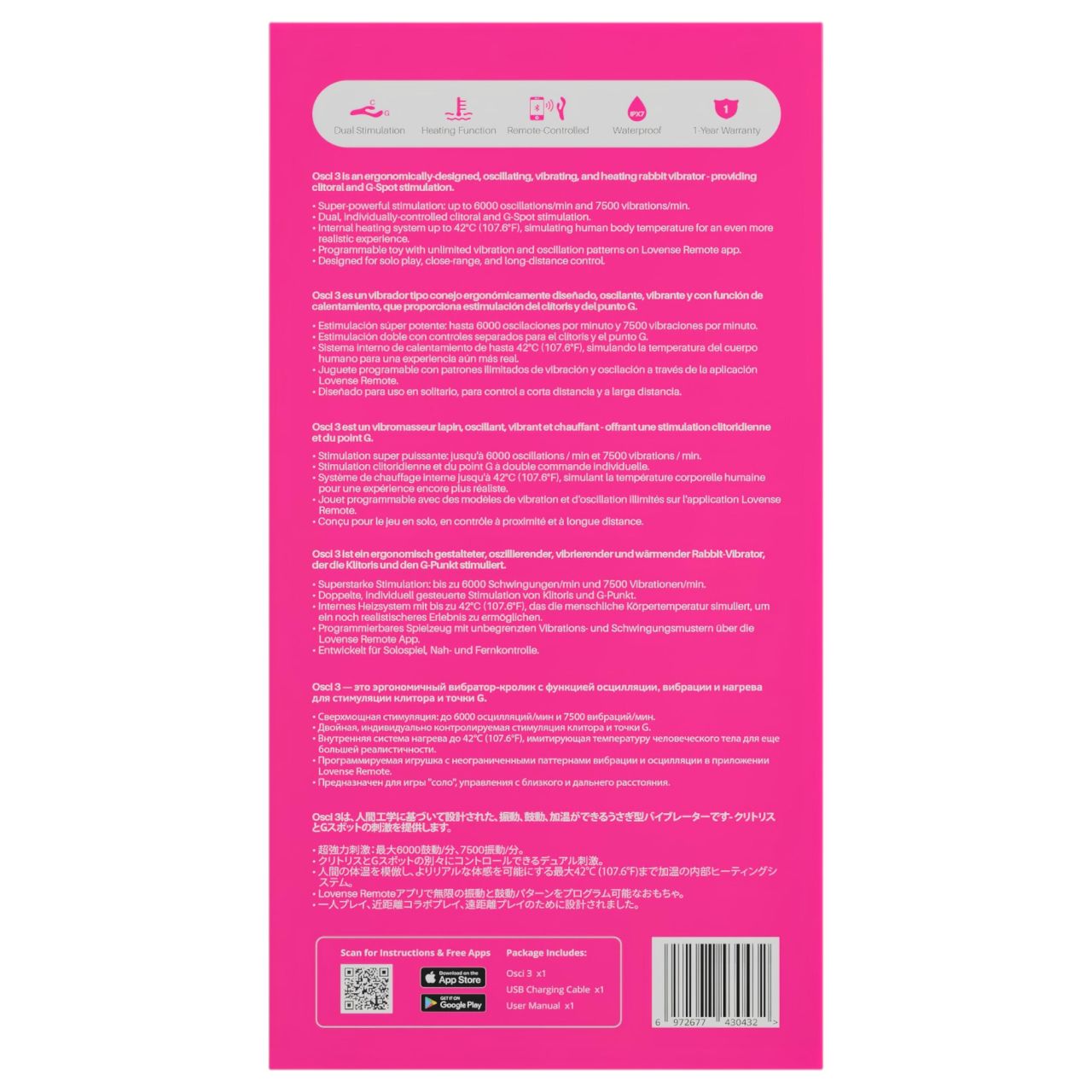 LOVENSE Osci 3 - csiklókaros vibrátor (pink) LOVENSE Osci 3 - csiklókaros vibrátor (pink)
