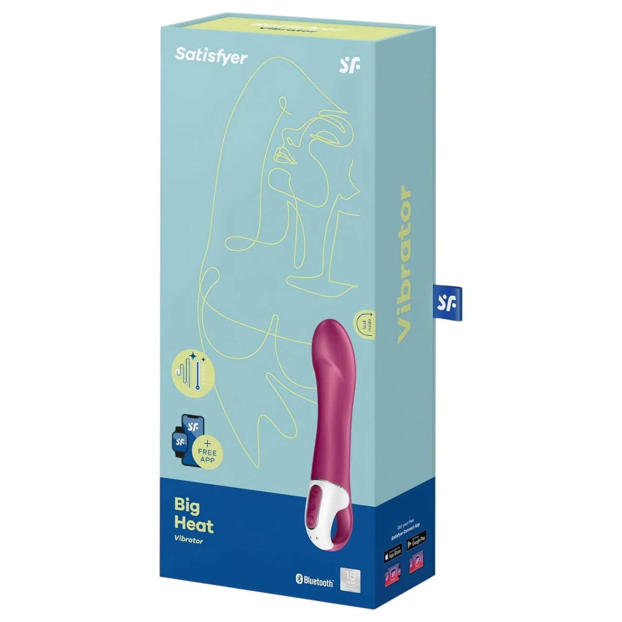 Satisfyer Big Heat - akkus, melegítő G-pont vibrátor (piros) Satisfyer Big Heat - akkus, melegítő G-pont vibrátor (piros)