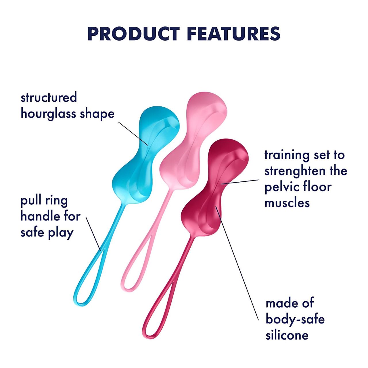 Satisfyer Power Balls - mozgó golyós gésagolyó szett (3 db) Satisfyer Power Balls - mozgó golyós gésagolyó szett (3 db)