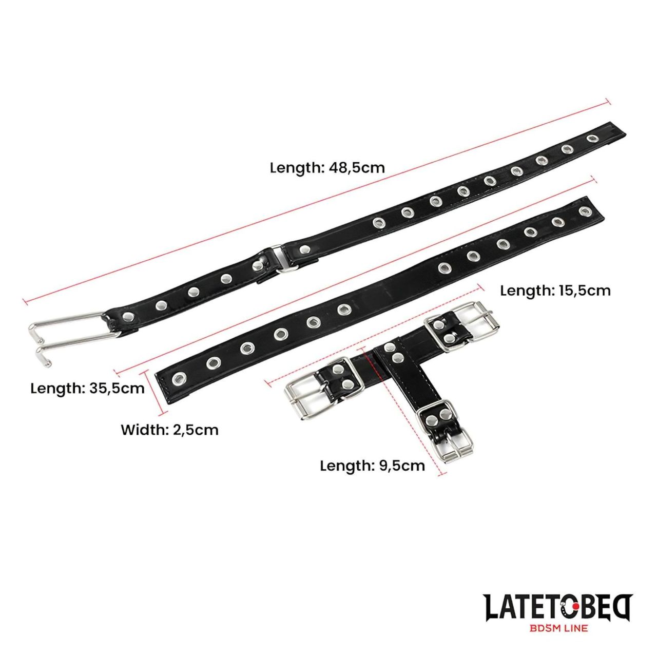 Latetobed - nyakörv orrkampóval (fekete)