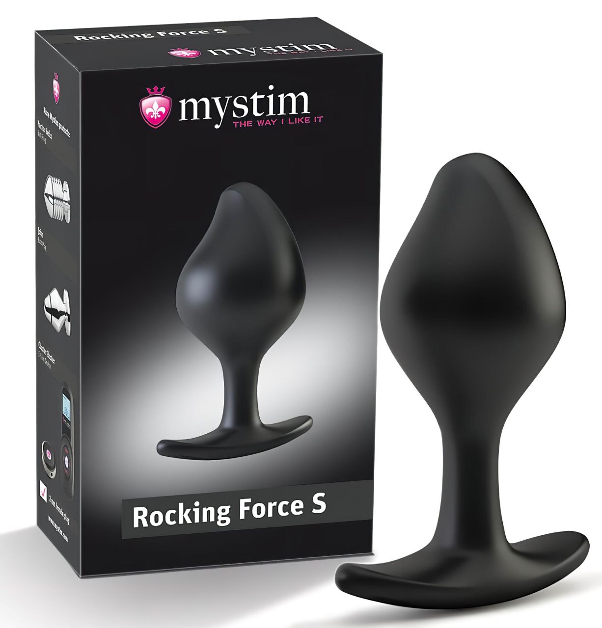 mystim Rocking Force S - elektro anál plug - kicsi (fekete) mystim Rocking Force S - elektro anál plug - kicsi (fekete)