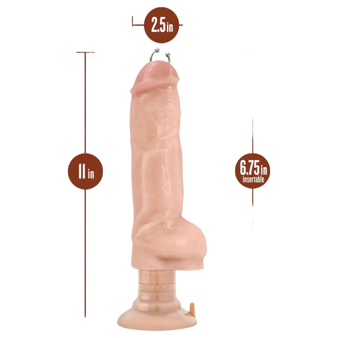 Blush Bad Boy - piercinges vibrátor - 33cm (natúr) Blush Bad Boy - piercinges vibrátor - 33cm (natúr)