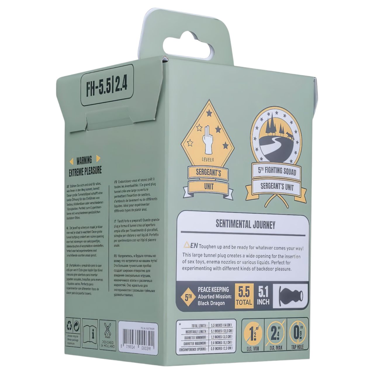 BUTTR Foxhole - üreges análtágító dildó (fekete) BUTTR Foxhole - üreges análtágító dildó (fekete)