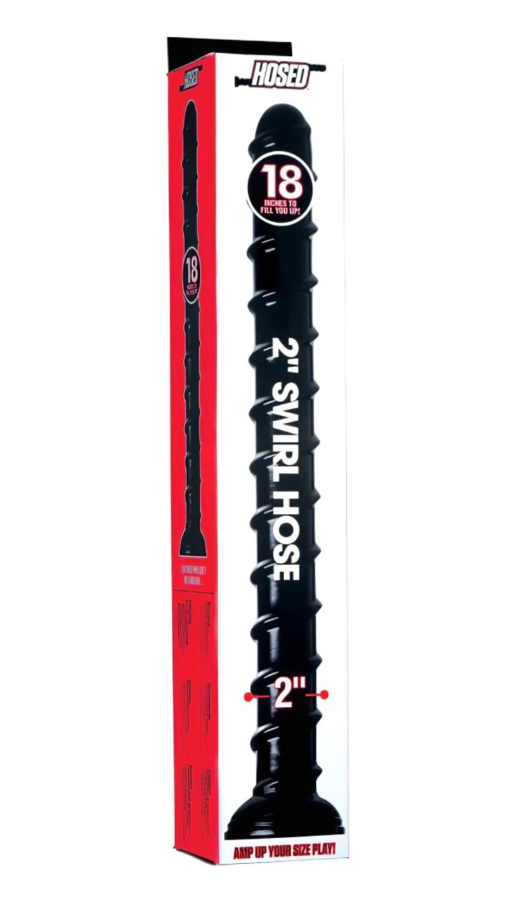 Hosed Swirl Tchick Anal Snake 18 - anál dildó (fekete) Hosed Swirl Tchick Anal Snake 18 - anál dildó (fekete)