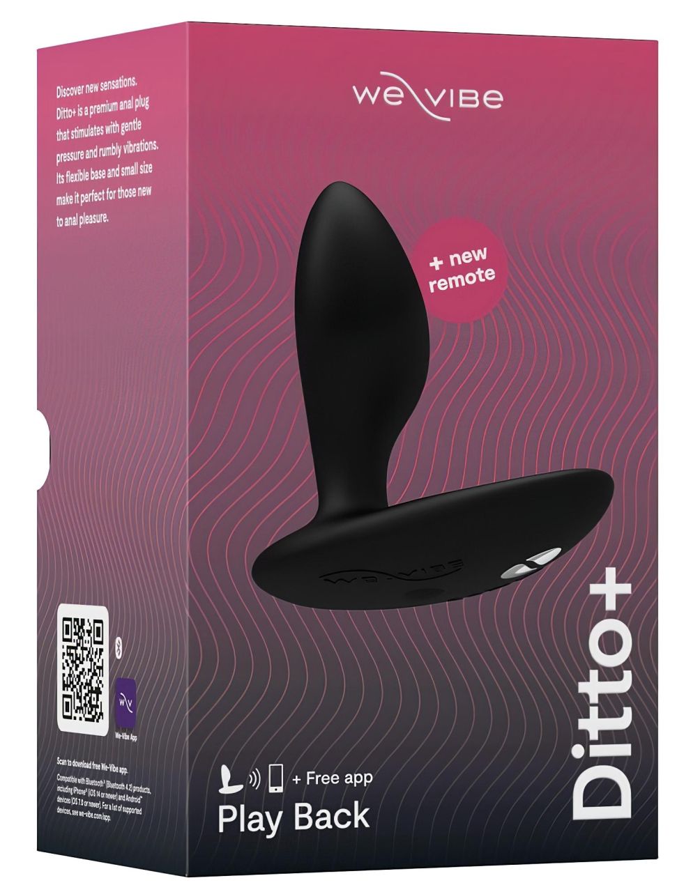 We-Vibe Ditto+ - App-vezérelt análvibrátor (fekete) We-Vibe Ditto+ - App-vezérelt análvibrátor (fekete)