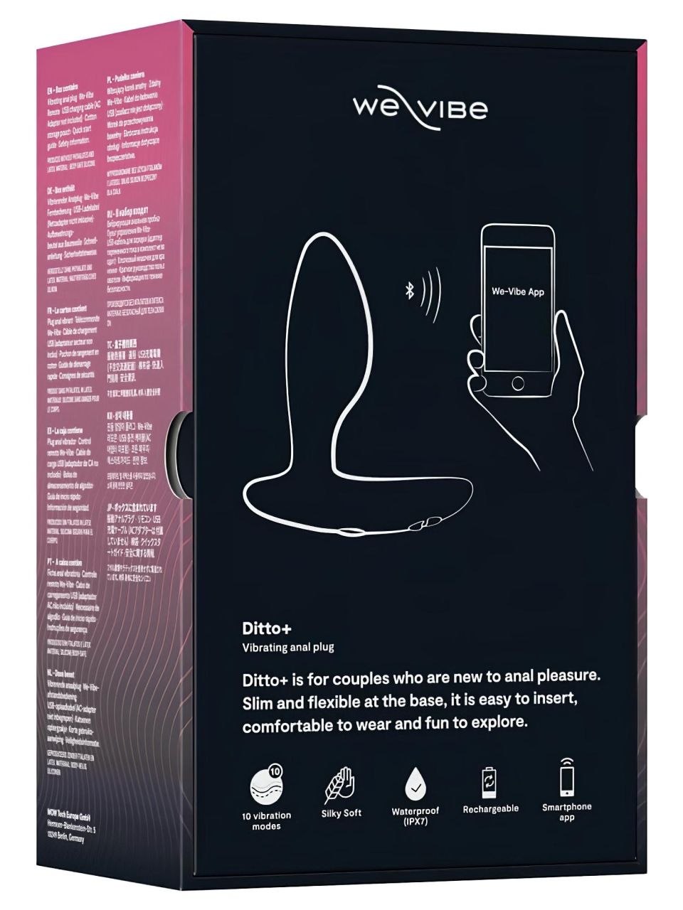 We-Vibe Ditto+ - App-vezérelt análvibrátor (fekete) We-Vibe Ditto+ - App-vezérelt análvibrátor (fekete)