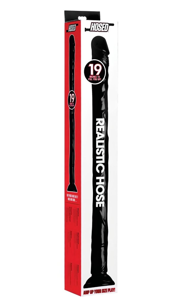 Hosed Anal Snake 19 - tapadókorongos anál dildó (fekete) Hosed Anal Snake 19 - tapadókorongos anál dildó (fekete)