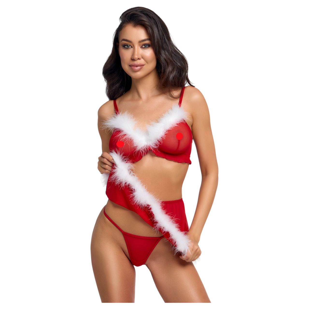 Cottelli - karácsonyi fehérnemű szett (piros) Cottelli - karácsonyi fehérnemű szett (piros)