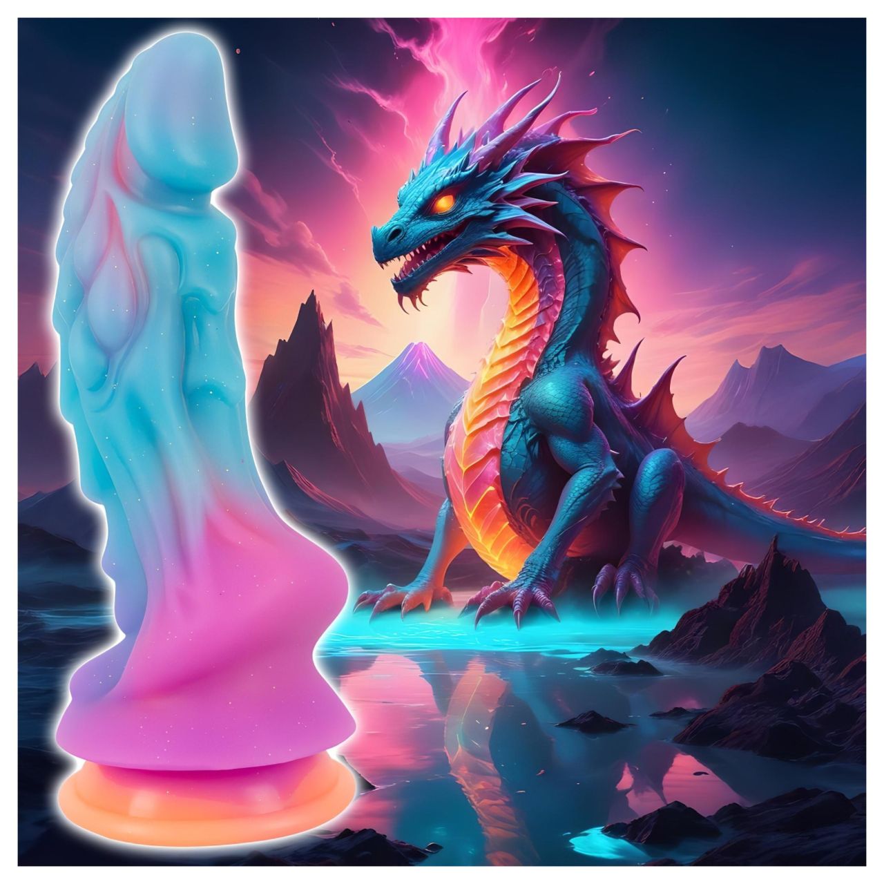 Beasty Cocks - misztikus dildó szett és síkosító Beasty Cocks - misztikus dildó szett és síkosító