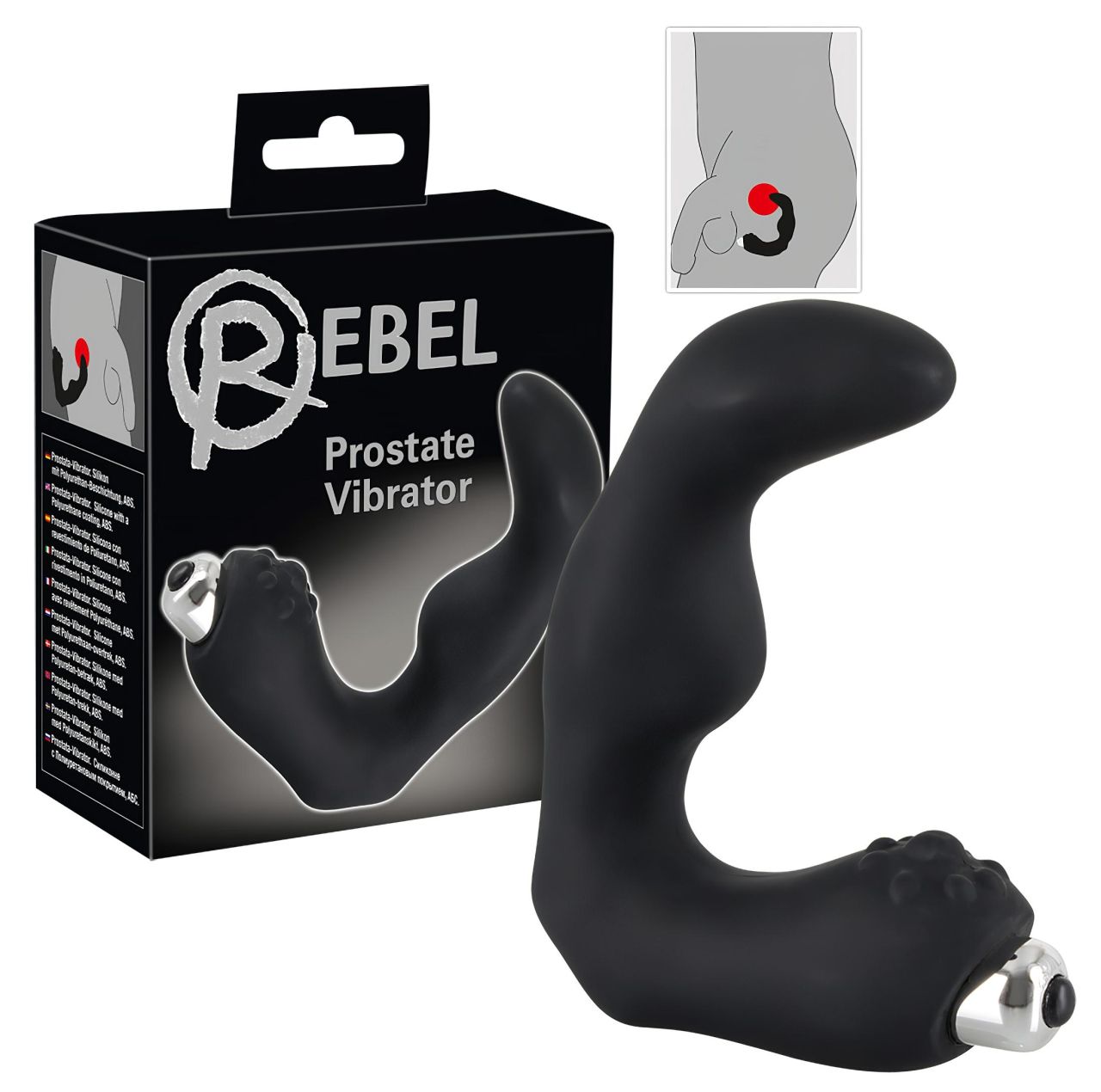 Rebel - hajlított prosztata vibrátor (fekete) Rebel - hajlított prosztata vibrátor (fekete)