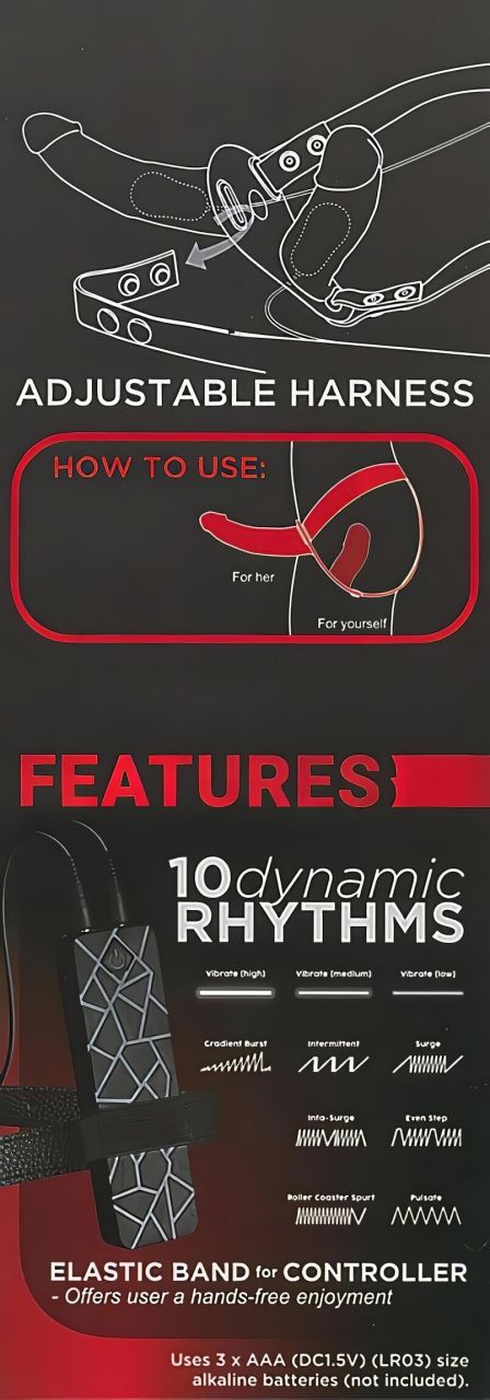 Double Thruster - felcsatolható dupla vibrátor (fekete) Double Thruster - felcsatolható dupla vibrátor (fekete)
