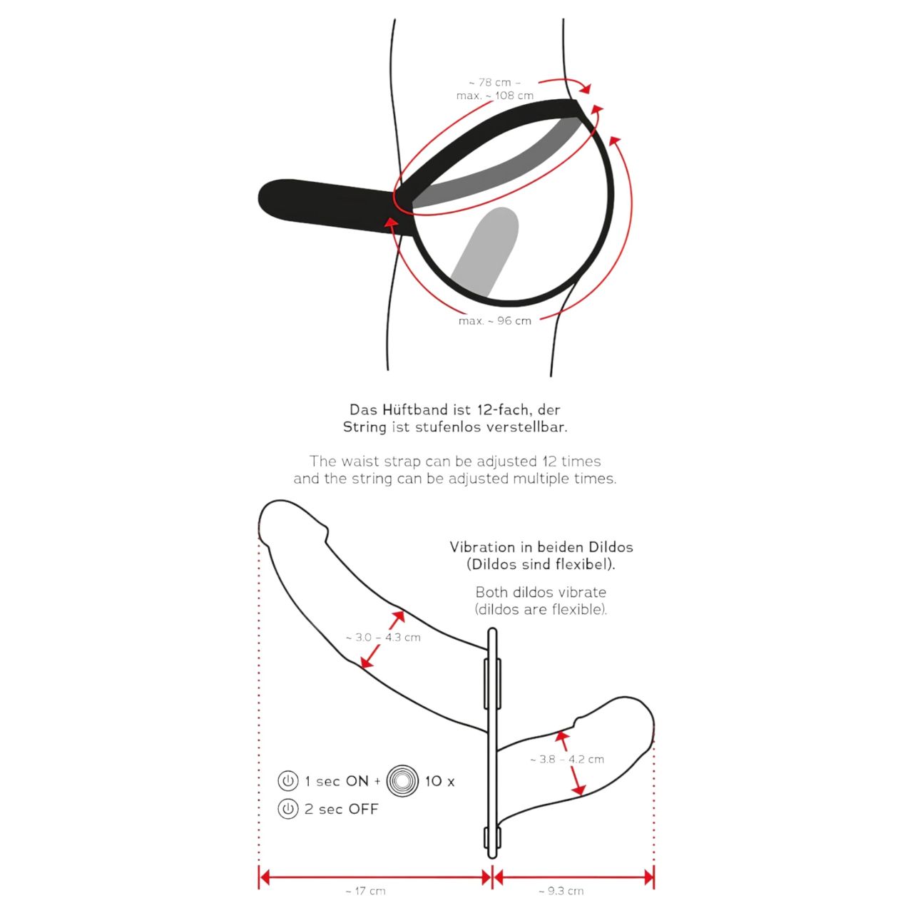 Double Thruster - felcsatolható dupla vibrátor (fekete) Double Thruster - felcsatolható dupla vibrátor (fekete)