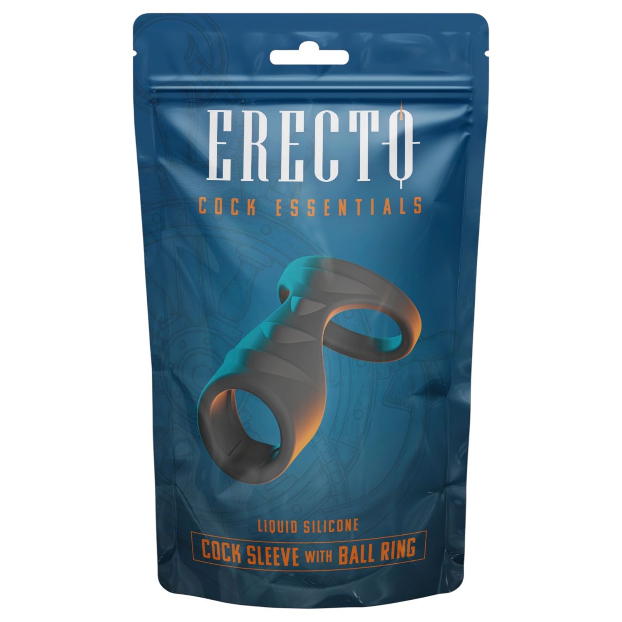 Erecto - 2in1 péniszgyűrű (fekete) Erecto - 2in1 péniszgyűrű (fekete)