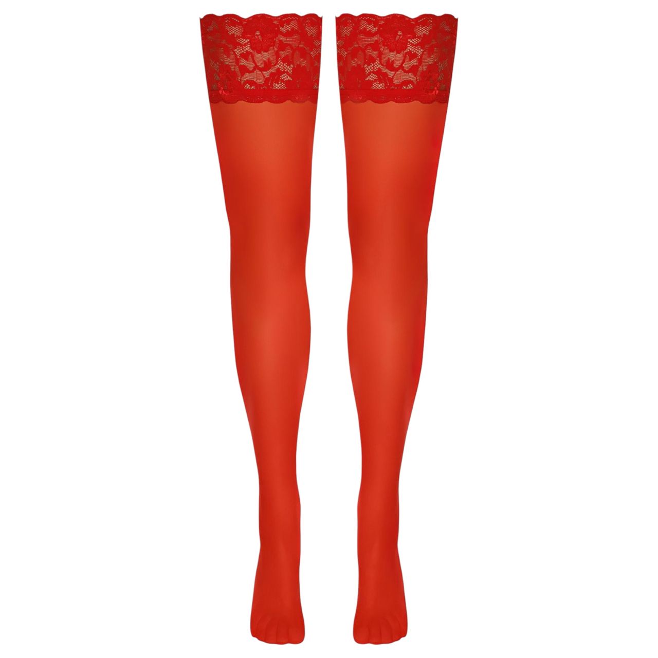 Cottelli - csipkés, virágos combfix (piros) Cottelli - csipkés, virágos combfix (piros)