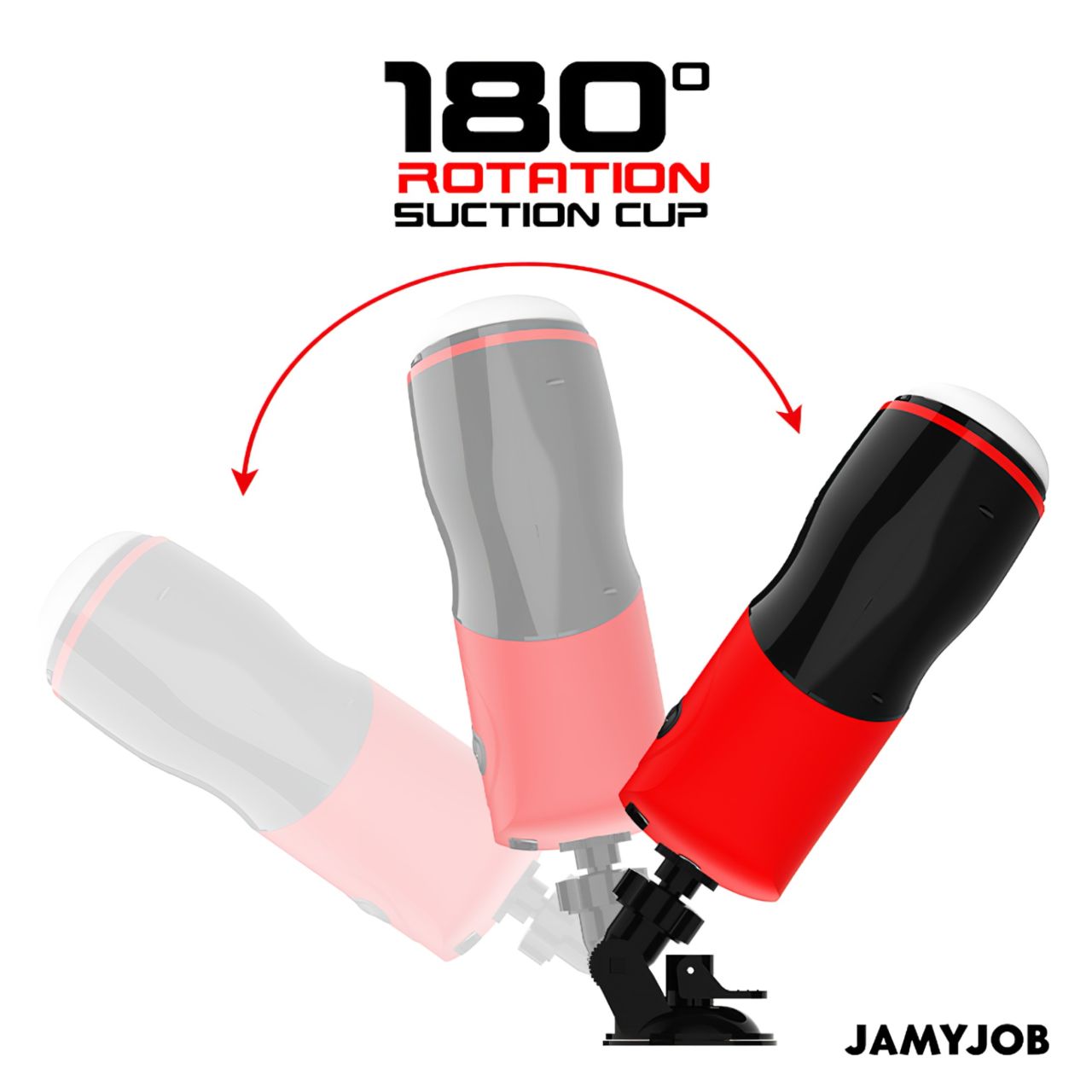 JamyJob - lökő-nyögő maszturbátor (fekete)