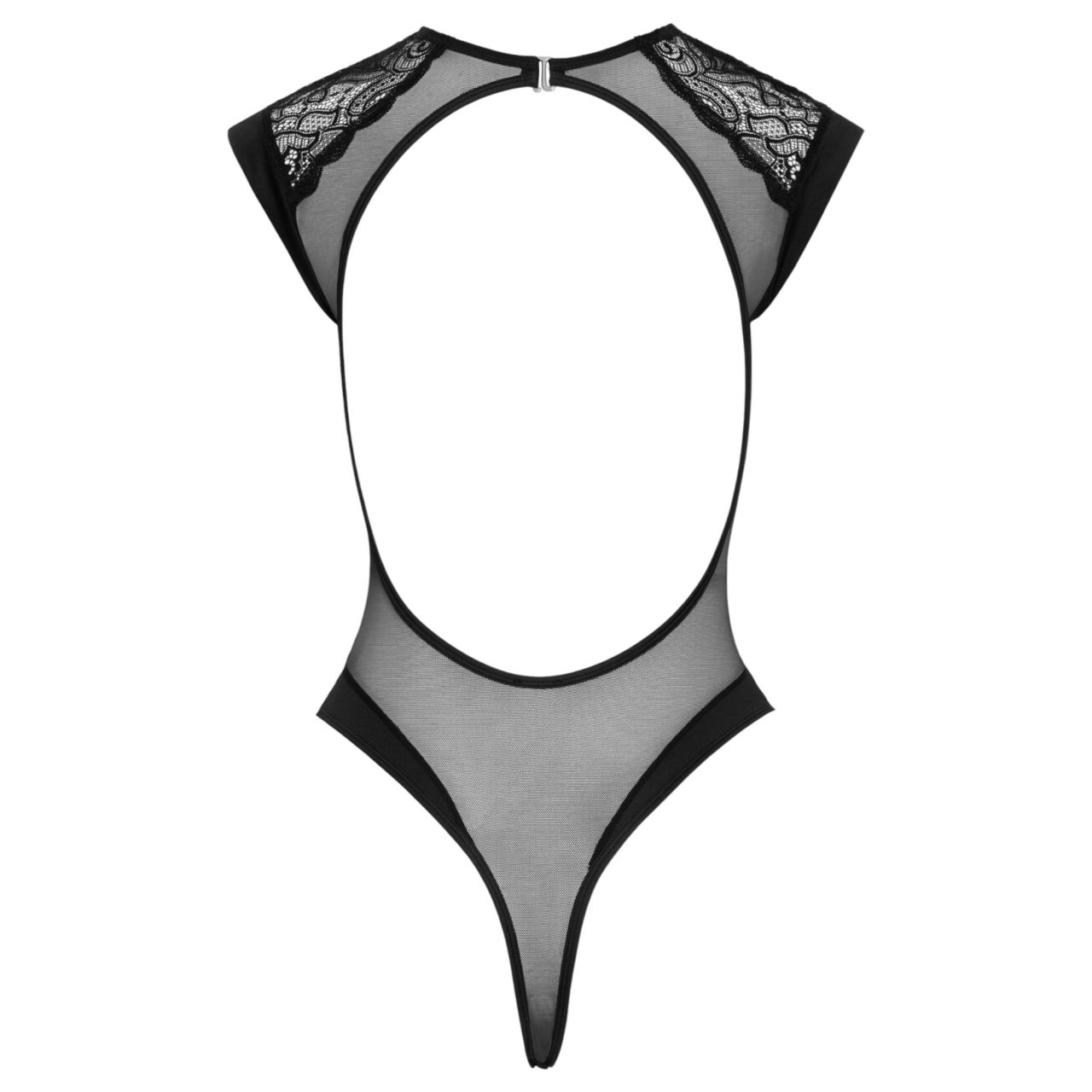 Cottelli - áttetsző csipkés body (fekete) Cottelli - áttetsző csipkés body (fekete)