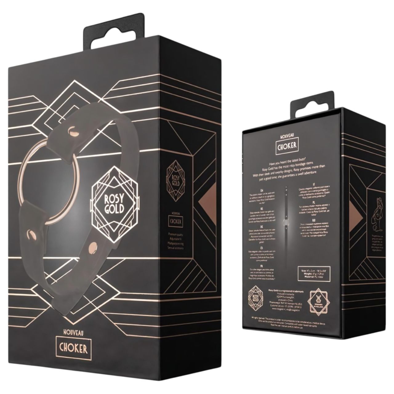 Rosy Gold - nyakpánt (fekete-rózsaarany) Rosy Gold - nyakpánt (fekete-rózsaarany)