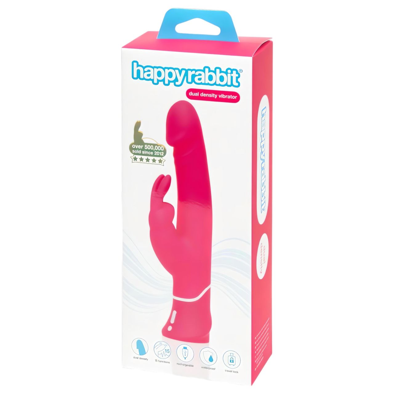Happyrabbit Dual Density - vízálló, csiklókaros vibrátor (pink)