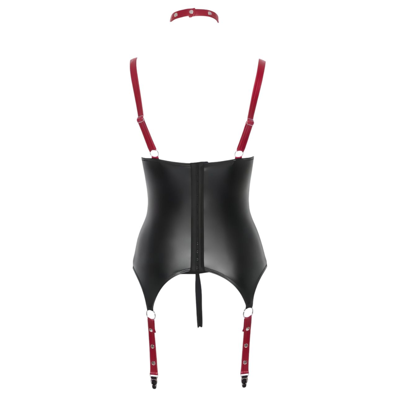 Cottelli Bondage - Fényes, mellemelős felső nyakörvvel (fekete) Cottelli Bondage - Fényes, mellemelős felső nyakörvvel (fekete)